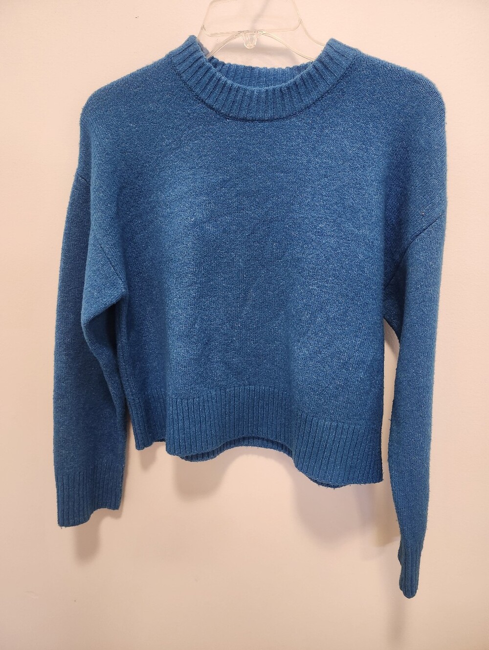 ZARA Blue Crewneck Soft Sweater